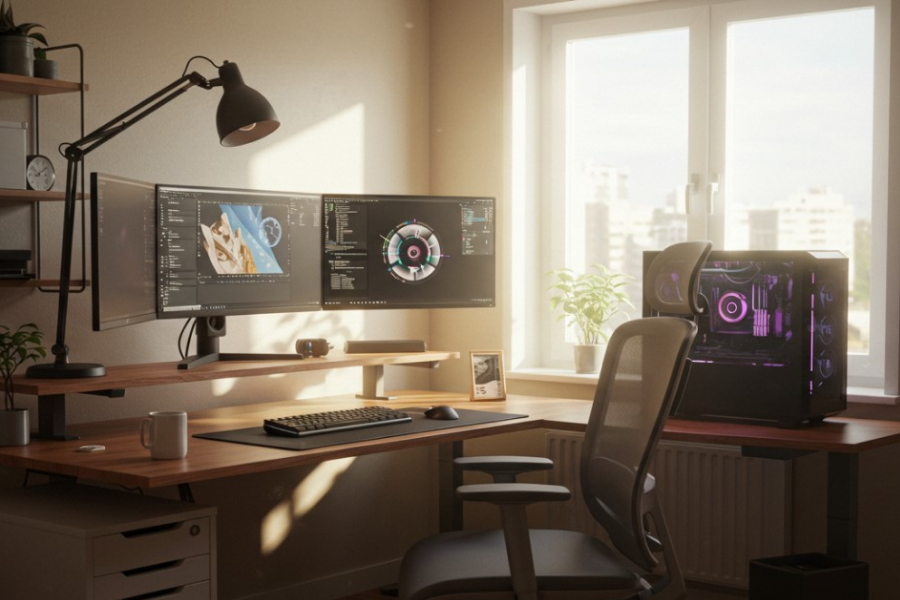 O setup ideal para home office